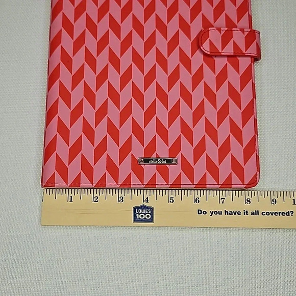 Stella & Dot Pink and Red Leather Jewelry Travel and Display Binder - Picture 15 of 15